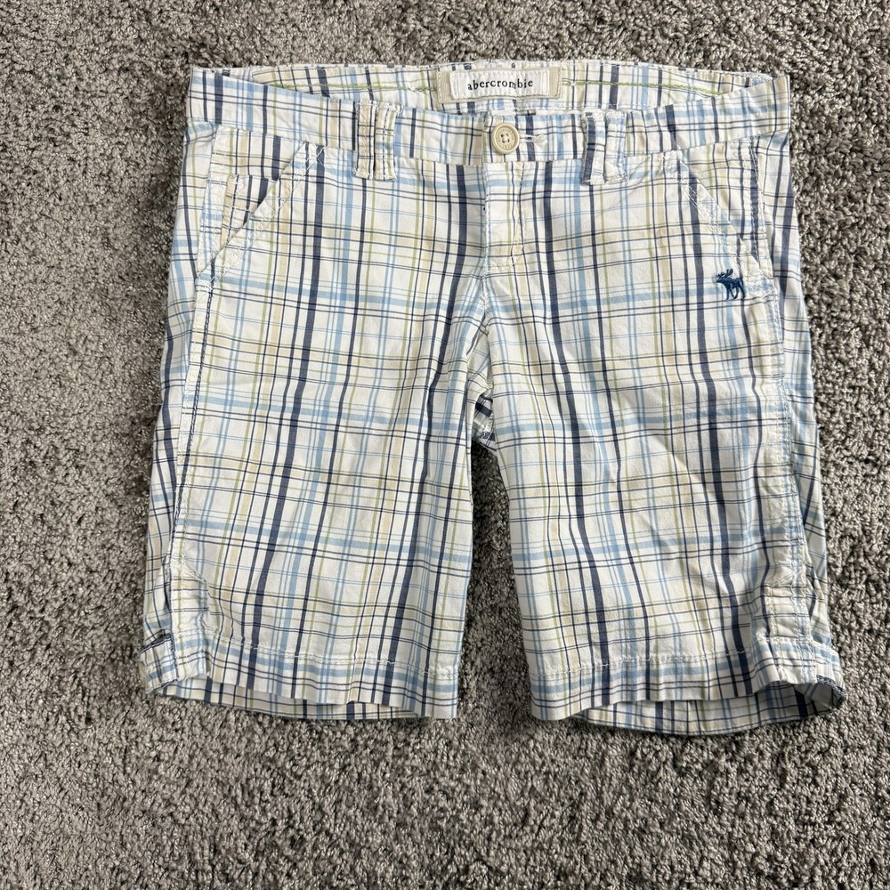Y2K Abercrombie Girls Bermuda Shorts 12 Y2K Cotton Preppy Old Money 2000s - Picture 1 of 14